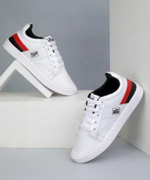 Paragon K1017G Chaussures Décontractées pour Hommes | Chaussures Élégantes pour la Marche et les Activités Extérieures au Quotidien | Design Intelligent et Tendance | Semelles Confortables et Matelassées en Blanc