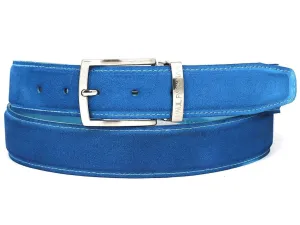 Paul Parkman Chaussures Ceinture en daim pour hommes Paul Parkman en bleu