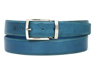 Paul Parkman Chaussures Ceinture en cuir peinte à la main pour hommes Paul Parkman en bleu ciel