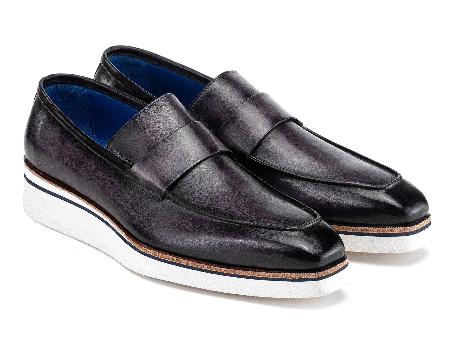 Paul Parkman Chaussures Paul Parkman Mocassins en cuir décontracté élégant pour hommes en gris