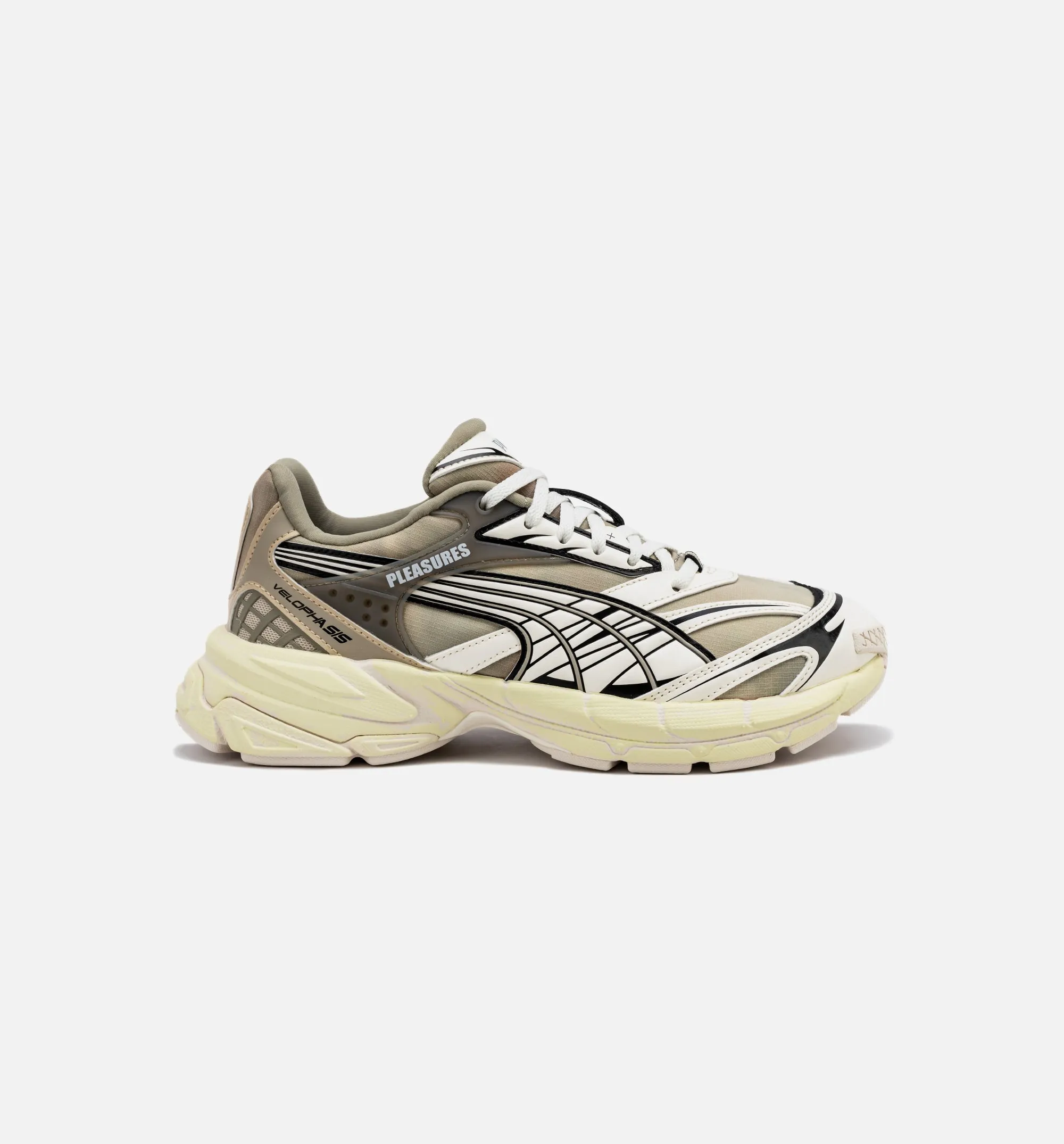 Chaussure de style de vie pour hommes Pleasures Velophasis - Crème/Noir