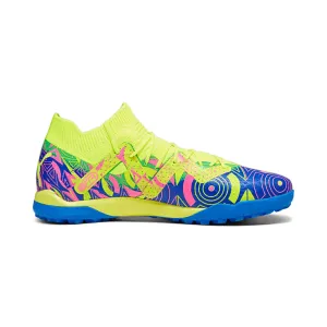 Chaussures de football sur gazon synthétique Puma Future Match Energy TF - Bleu Ultra - Rose Alerte Jaune