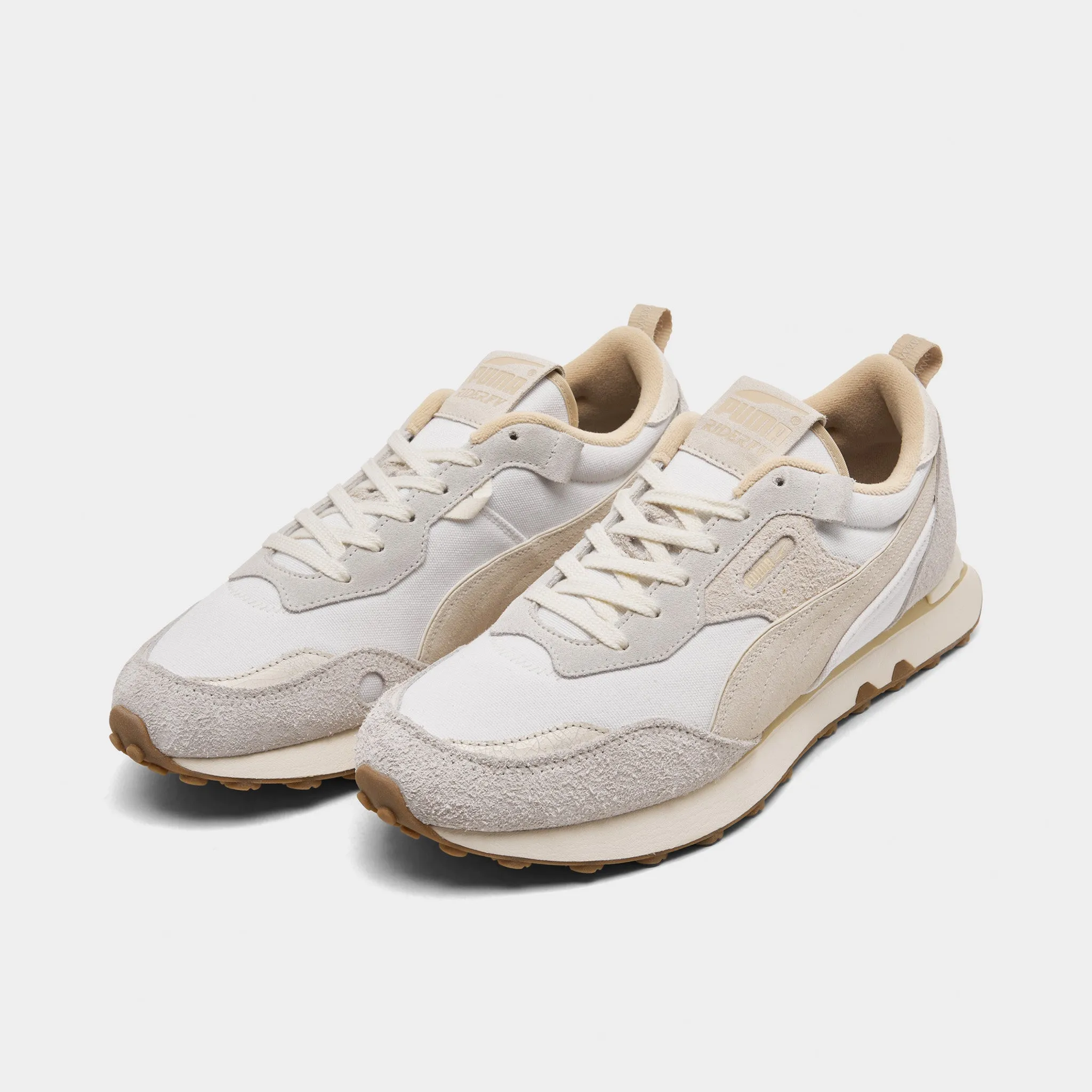 Puma Rider FV Usagé Blanc Puma / Immaculé - Gomme Chaussures Puma