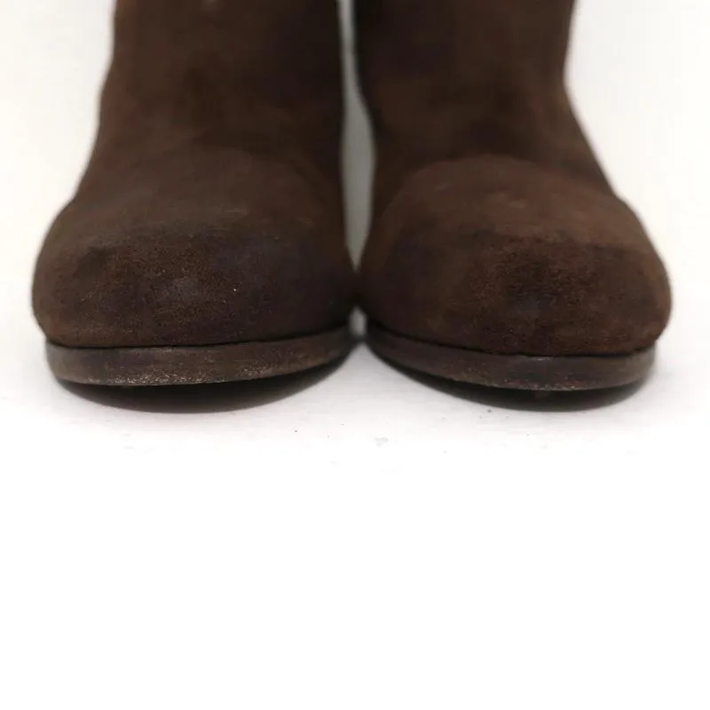 Bottes chelsea Kinsey Rag & Bone en daim marron et cuir taille 38 à talon haut