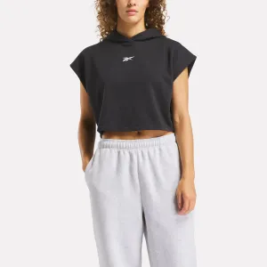 Reebok Vêtements de Basketball Sweat à Capuche Court Crop