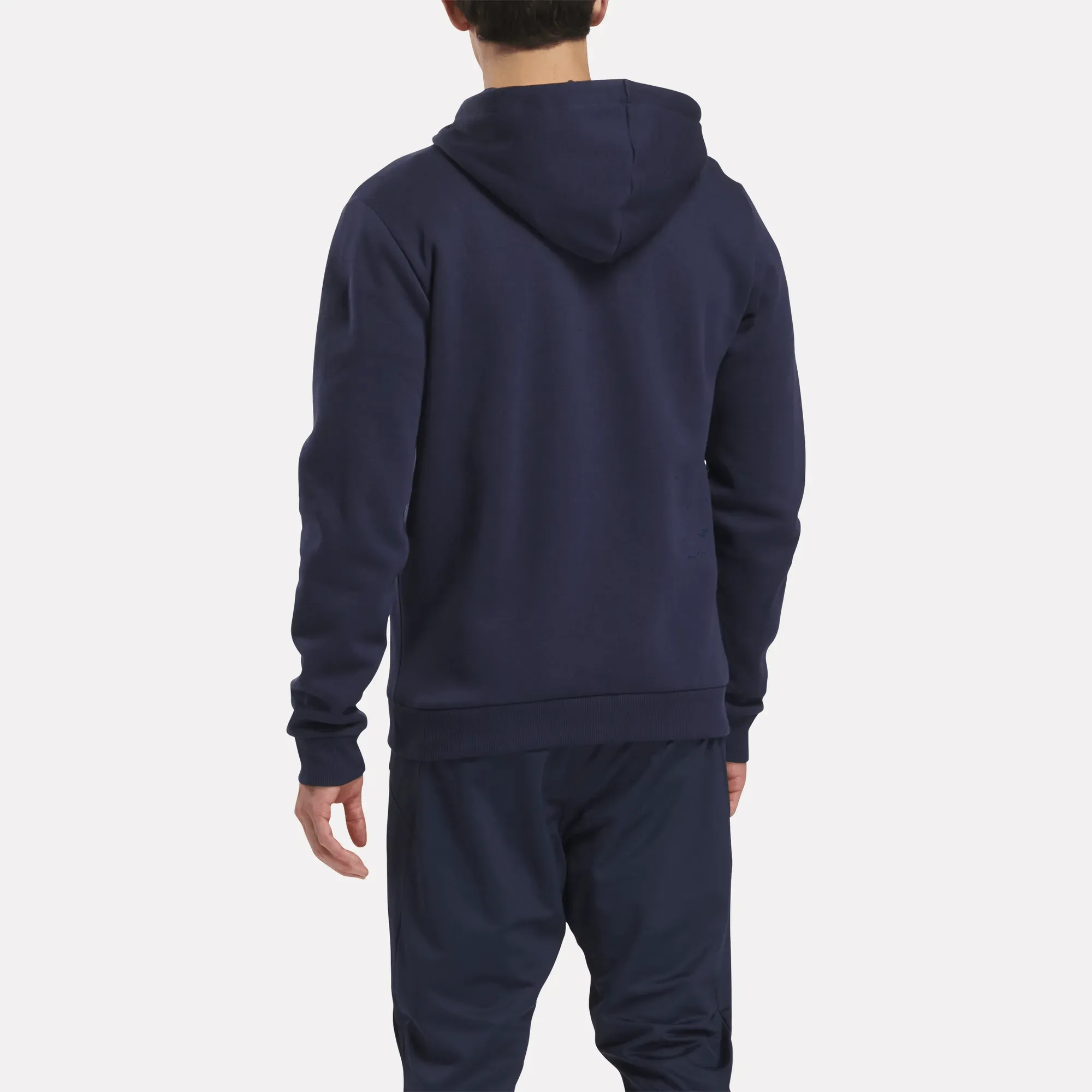 Vêtements Reebok pour Hommes Pull à Capuche Reebok Identity Petit Logo en Polaire à Fermeture Éclair Complète
