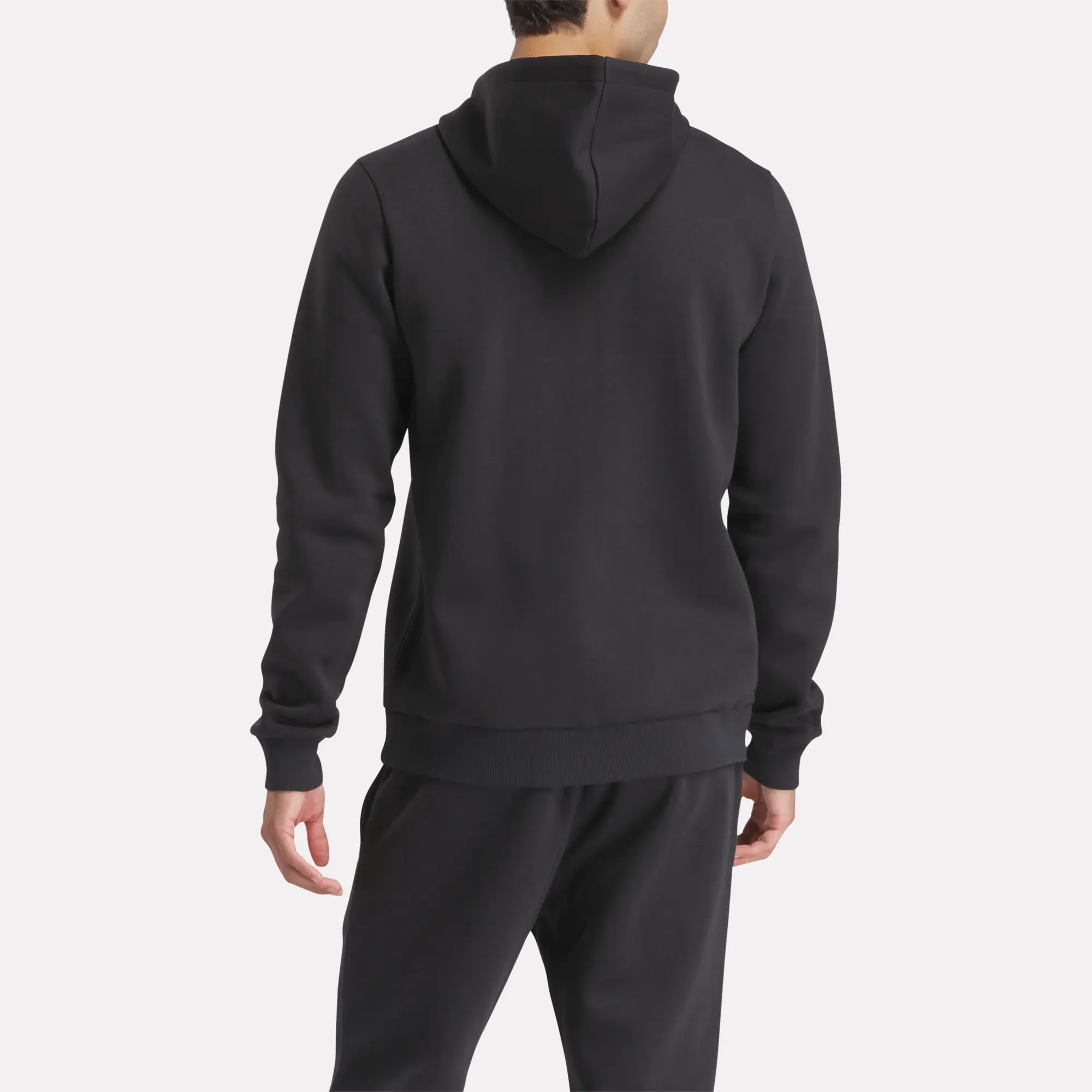 Reebok Vêtements Hommes Pull à Capuche Reebok Identity Petit Logo en Polaire à Fermeture Éclair Complète