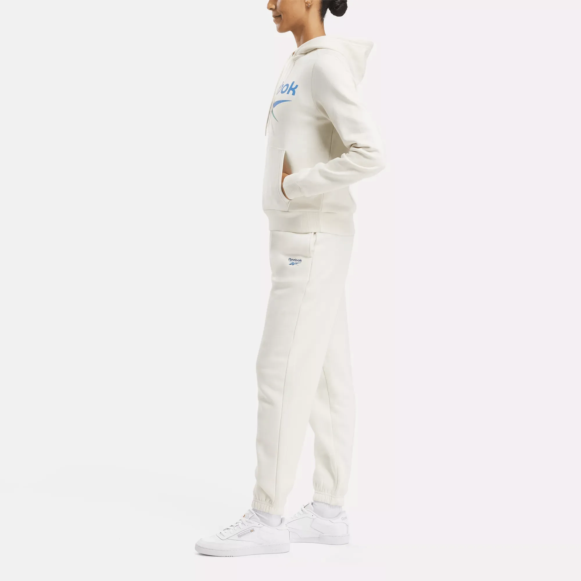 Vêtements Reebok pour Femmes Pull à Capuche en Polaire Reebok Identity avec Grand Logo