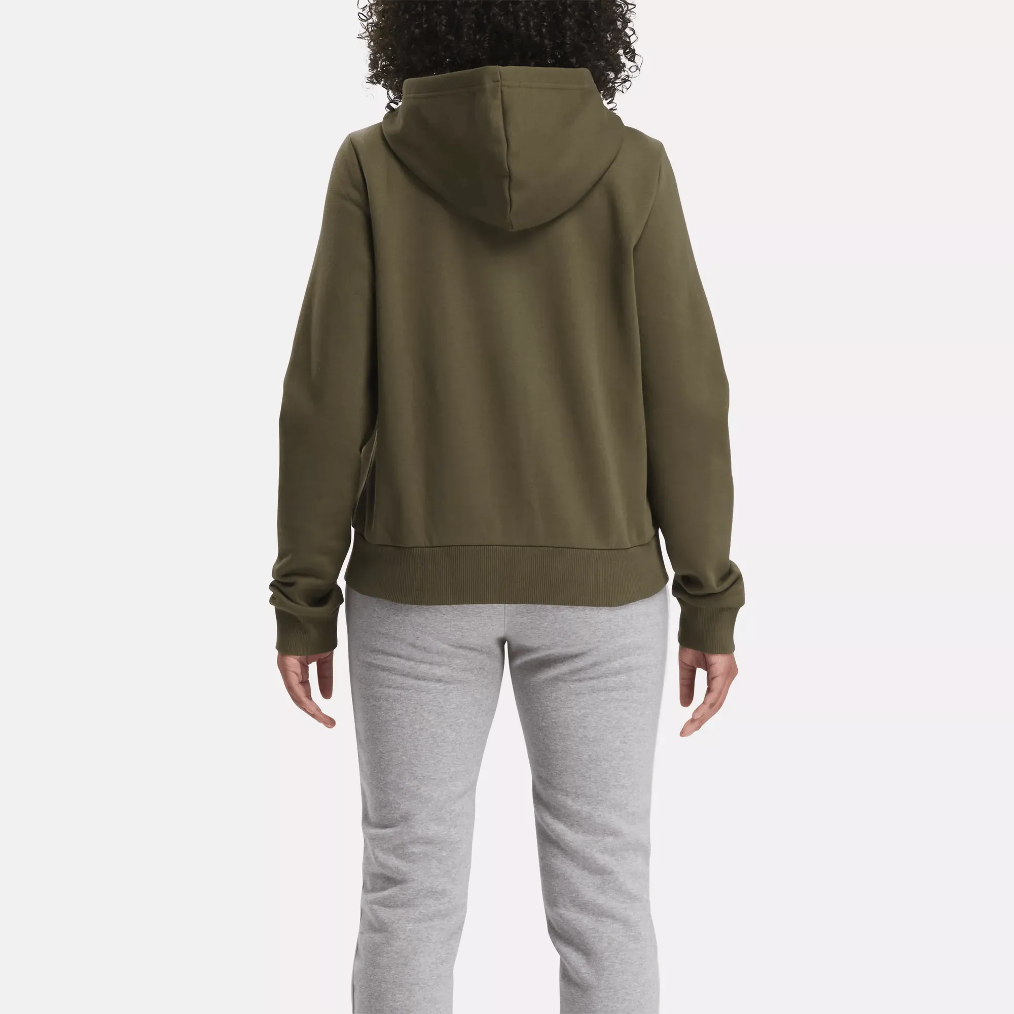 Vêtements Reebok pour Femmes Pull à Capuche Reebok Identity avec Petit Logo en Polaire à Fermeture Éclair Complète