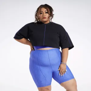T-shirt crop Reebok pour femmes de Cardi B (Grandes tailles) Noir Reebok