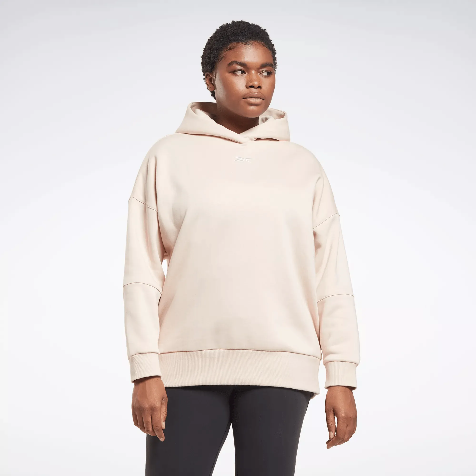 Reebok Sweat à capuche oversize recyclé pour femme (Grandes tailles) Beige Reebok