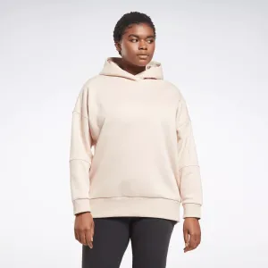 Reebok Sweat à capuche oversize recyclé pour femme (Grandes tailles) Beige Reebok