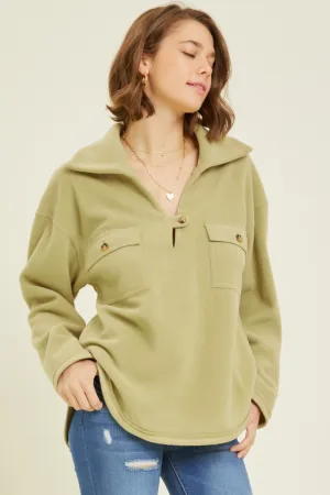 Pull en polaire à col Renlee (Matcha)