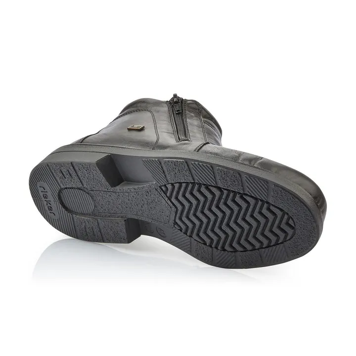 Rieker Chaussures 33160-00 Bottes à Fermeture Éclair Noires