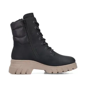 Rieker Chaussures 71831-00 Noir Cheville Lacet/Zip RTex