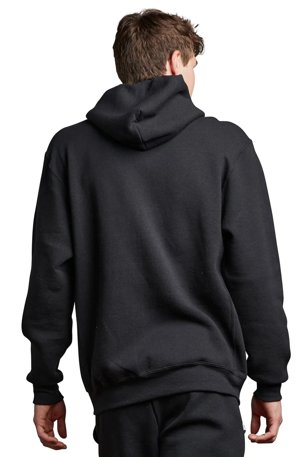Russell Athletic Sweat à capuche pour homme avec poche kangourou - Noir - Technologie Dri-Power évacuant l'humidité