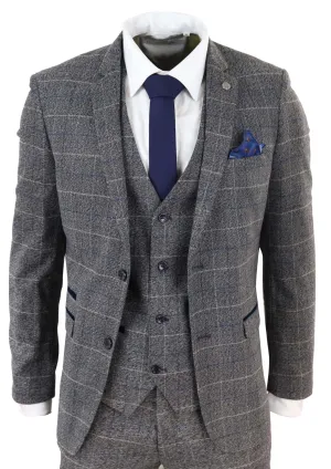 Scott Costume 3 pièces en tweed à chevrons