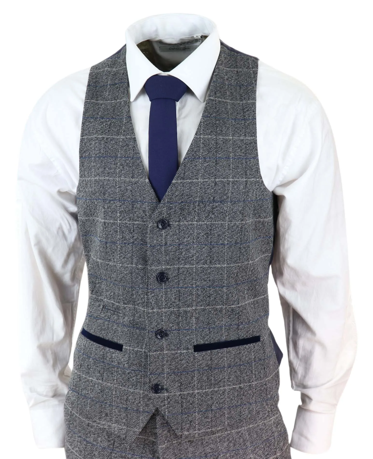 Scott Costume 3 pièces en tweed à chevrons