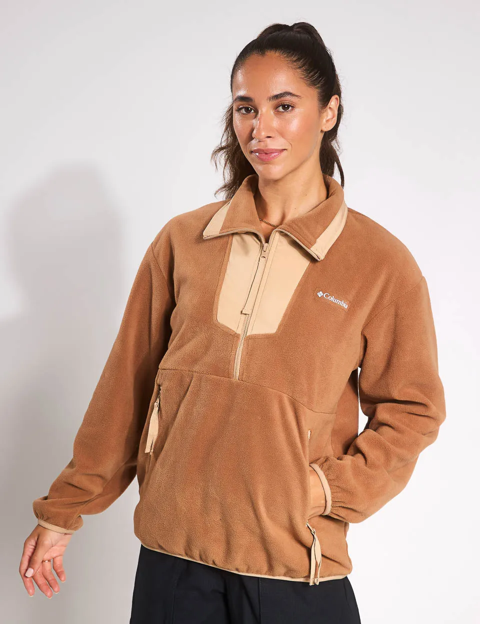 Sequoia Grove 1/2 Zip Polaire - Marron Camel