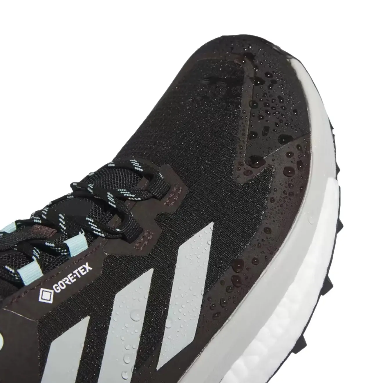Chaussures Adidas Terrex Homme Adidas Terrex Free Hiker 2.0 Low Gore-Tex Chaussures de Randonnée Noir Core / Argent Wonder / Bleu Aqua Semi Flash