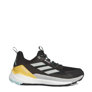 Chaussures Adidas Terrex Homme Adidas Terrex Free Hiker 2.0 Low Gore-Tex Chaussures de Randonnée Noir Core / Argent Wonder / Bleu Aqua Semi Flash