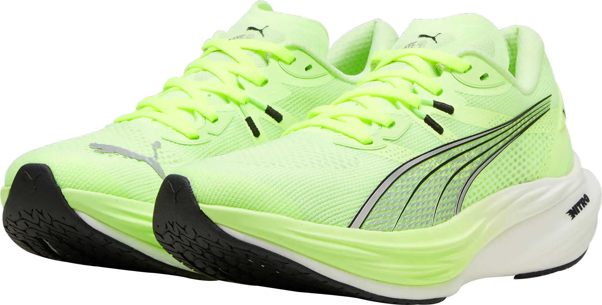 Chaussures de course Puma Deviate Nitro 3 pour homme - Vert