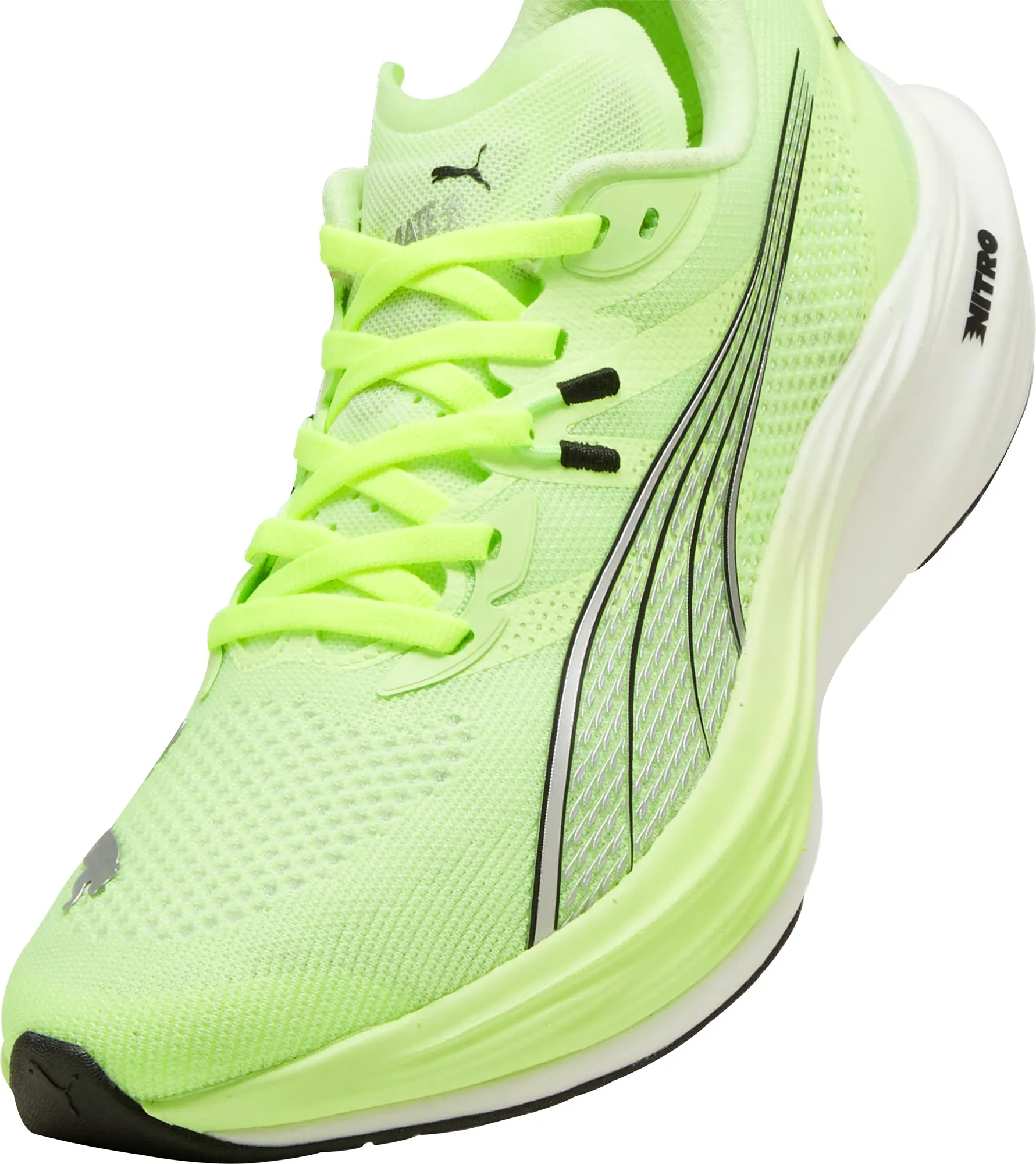 Chaussures de course Puma Deviate Nitro 3 pour homme - Vert