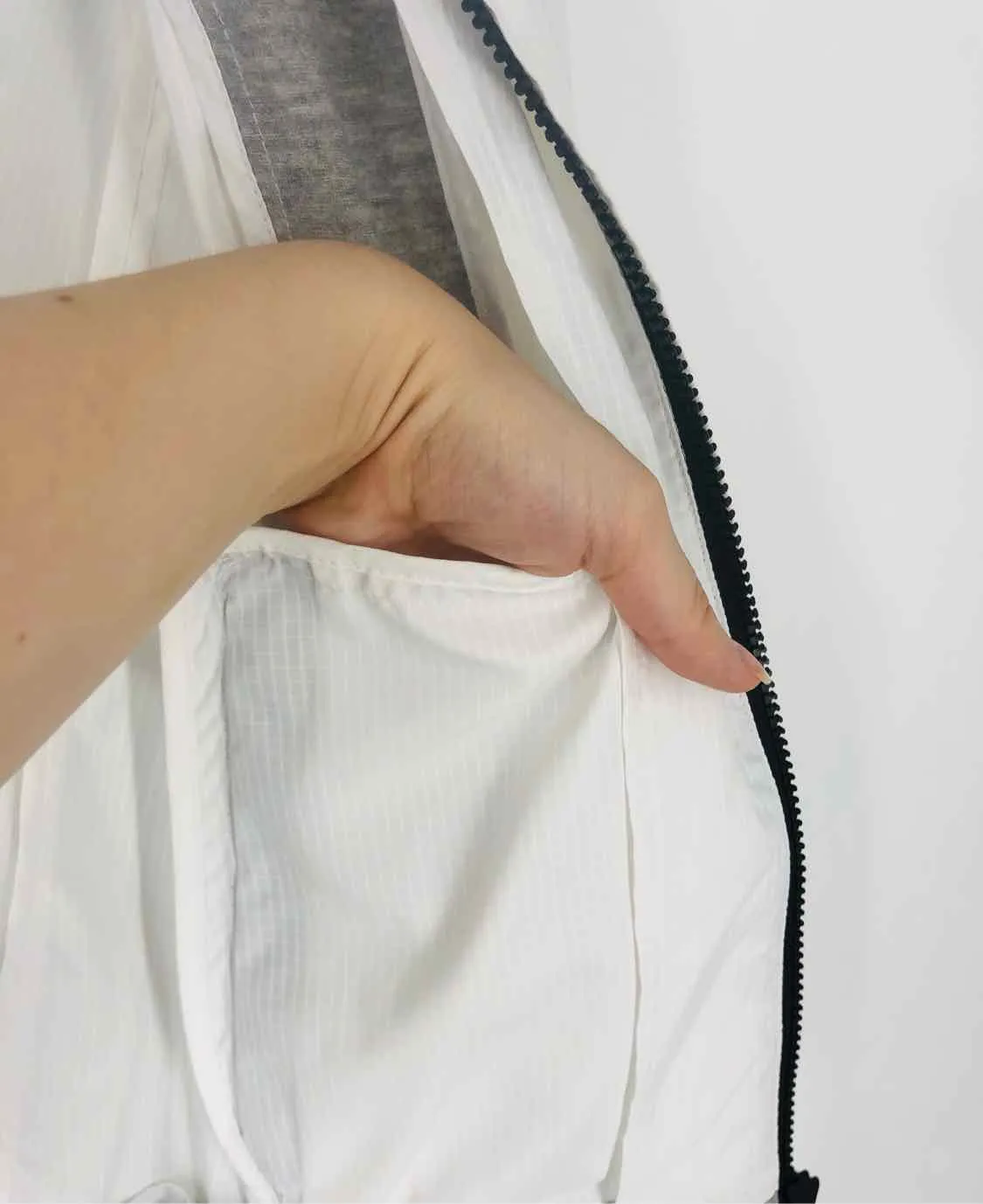 Veste designer à panneaux taille M Blanc/Noir/Gris