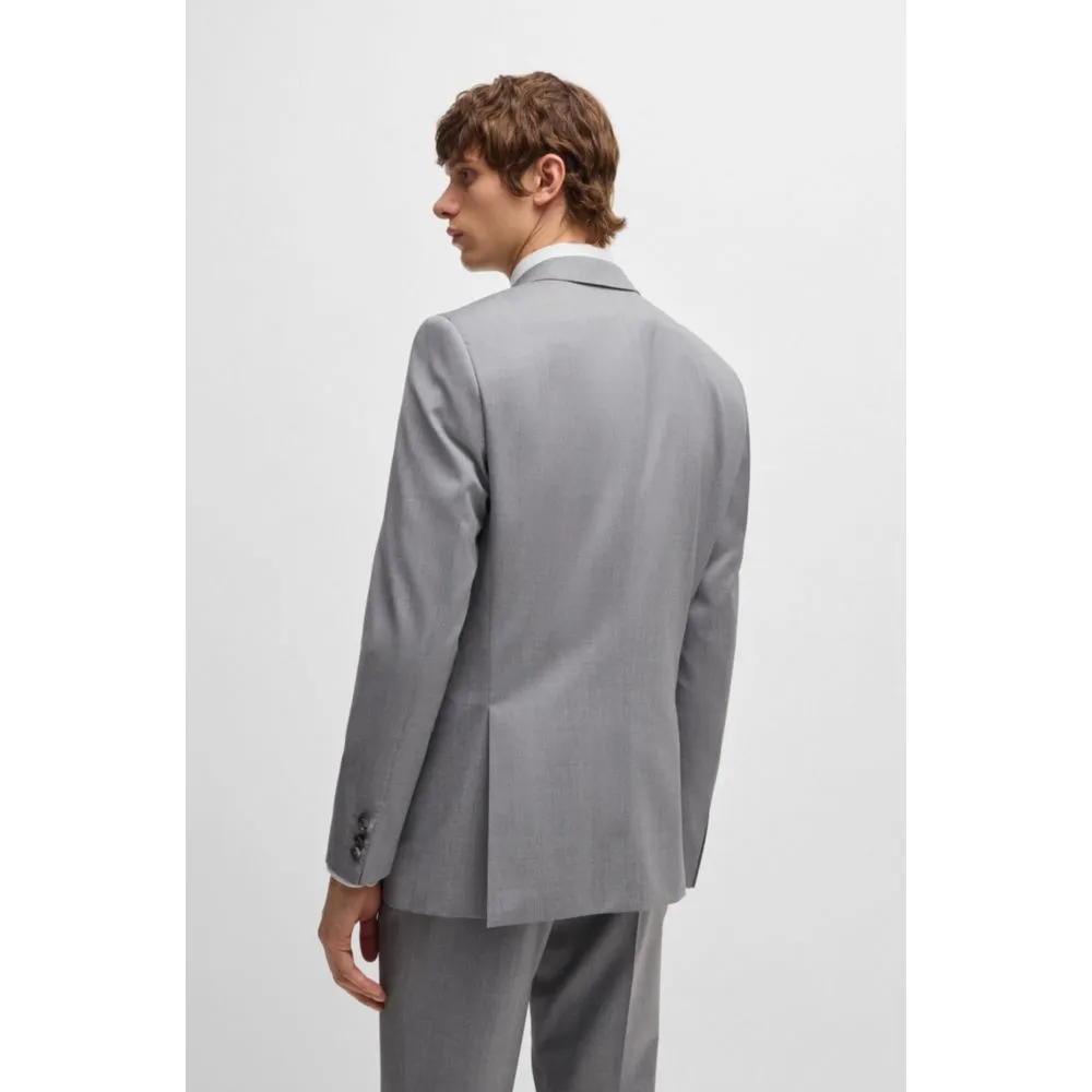 Costume ajusté en serge de laine performante