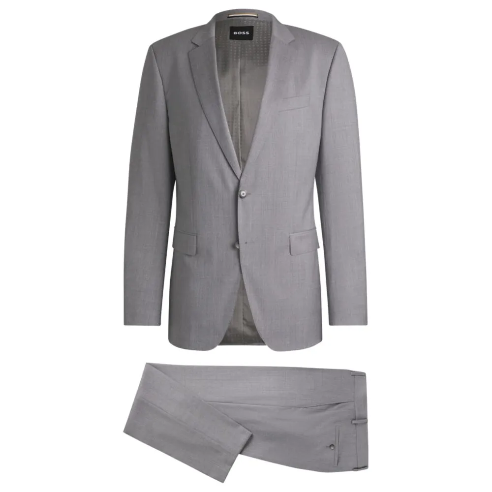 Costume ajusté en serge de laine performante