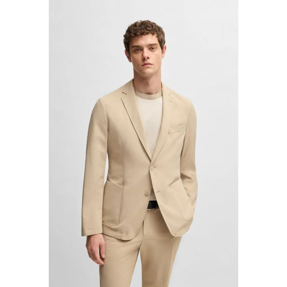 Veste de costume ajustée en softshell extensible, idéale pour les voyages