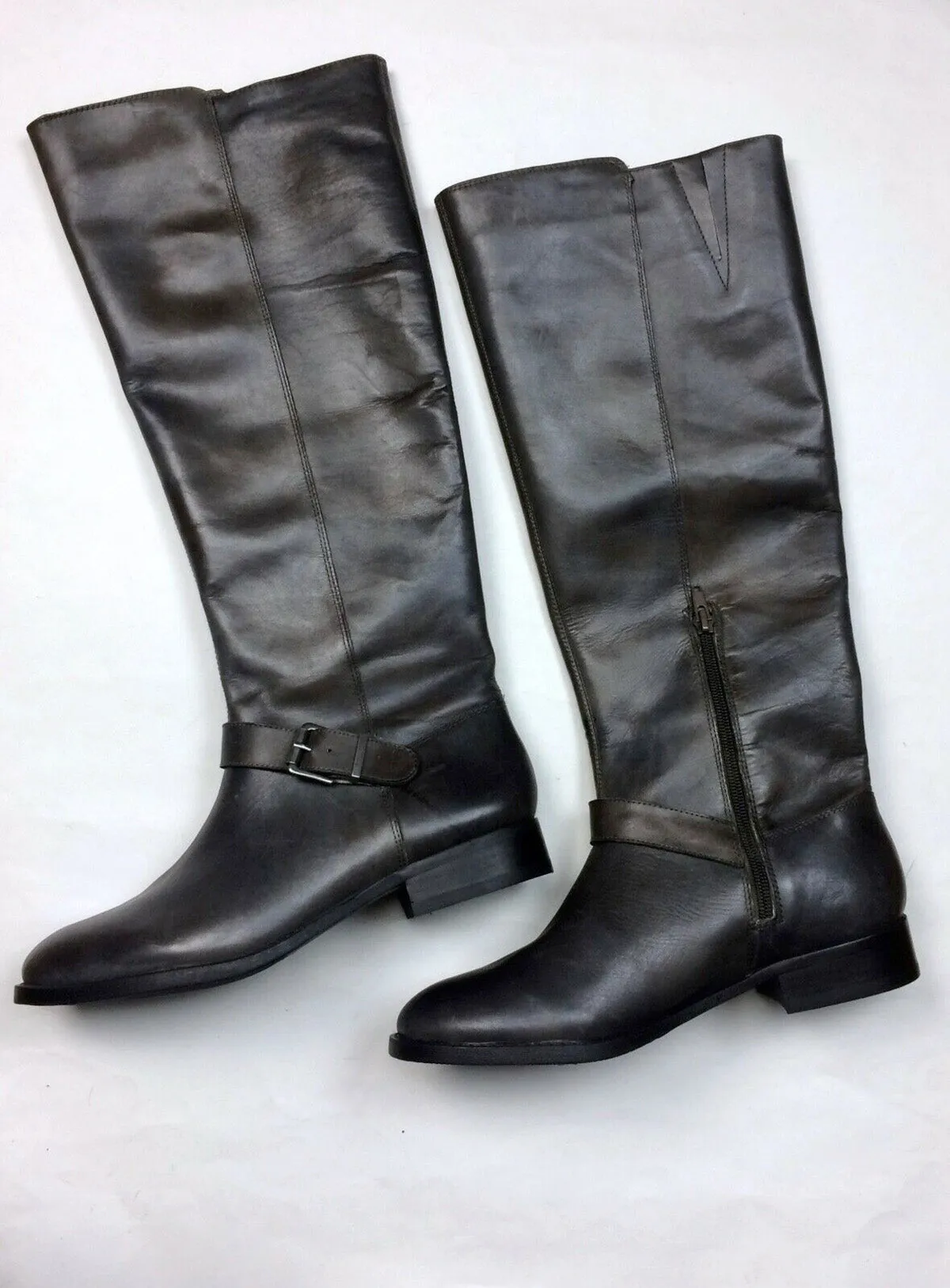 Bottes d'équitation Sole Society Taille 8.5/38.5 Gris-Brun NWOB