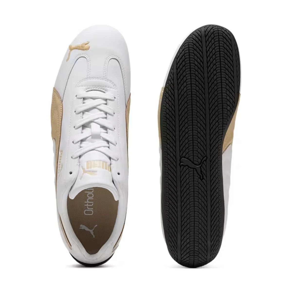 Speedcat Leather 'Amande Grillée Blanche'