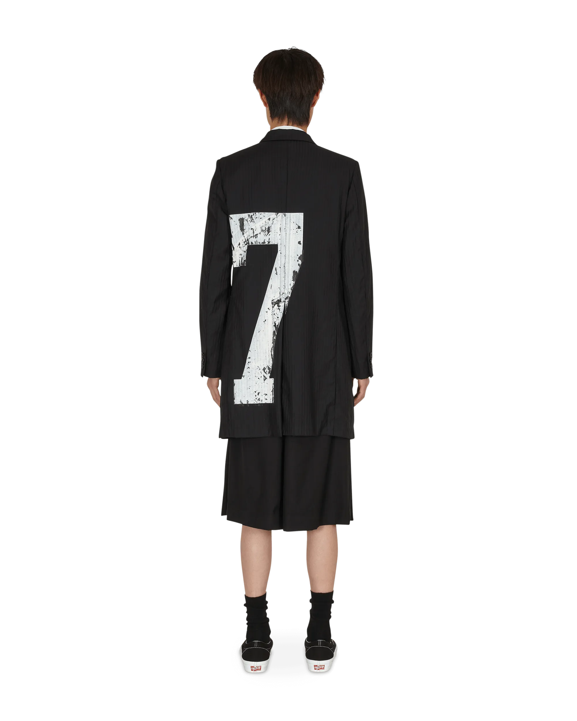 Manteau droit à manches longues - Noir