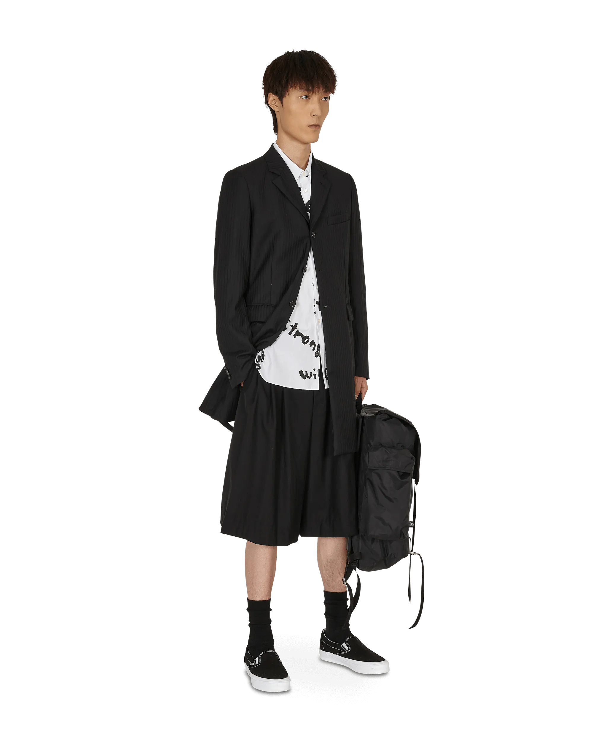 Manteau droit à manches longues - Noir