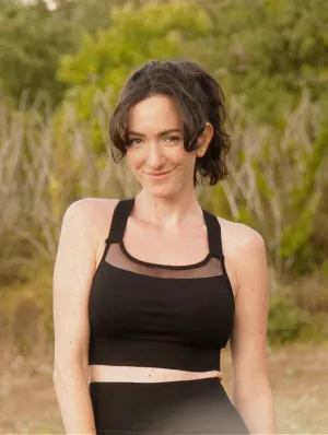 Surya TENCEL™ & Tulle Recyclé Haut de Soutien-Gorge | Noir