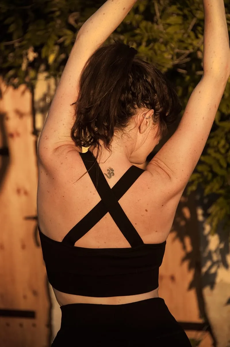 Surya TENCEL™ & Tulle Recyclé Haut de Soutien-Gorge | Noir