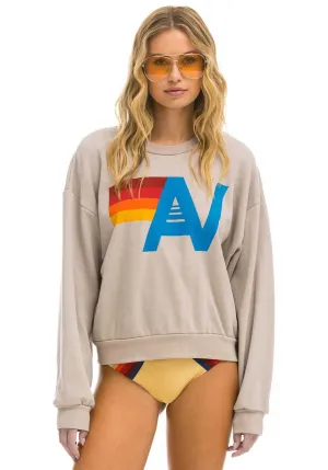 Sweatshirt à logo équipage Swrxlo sable Vêtements_Aviator-Nation