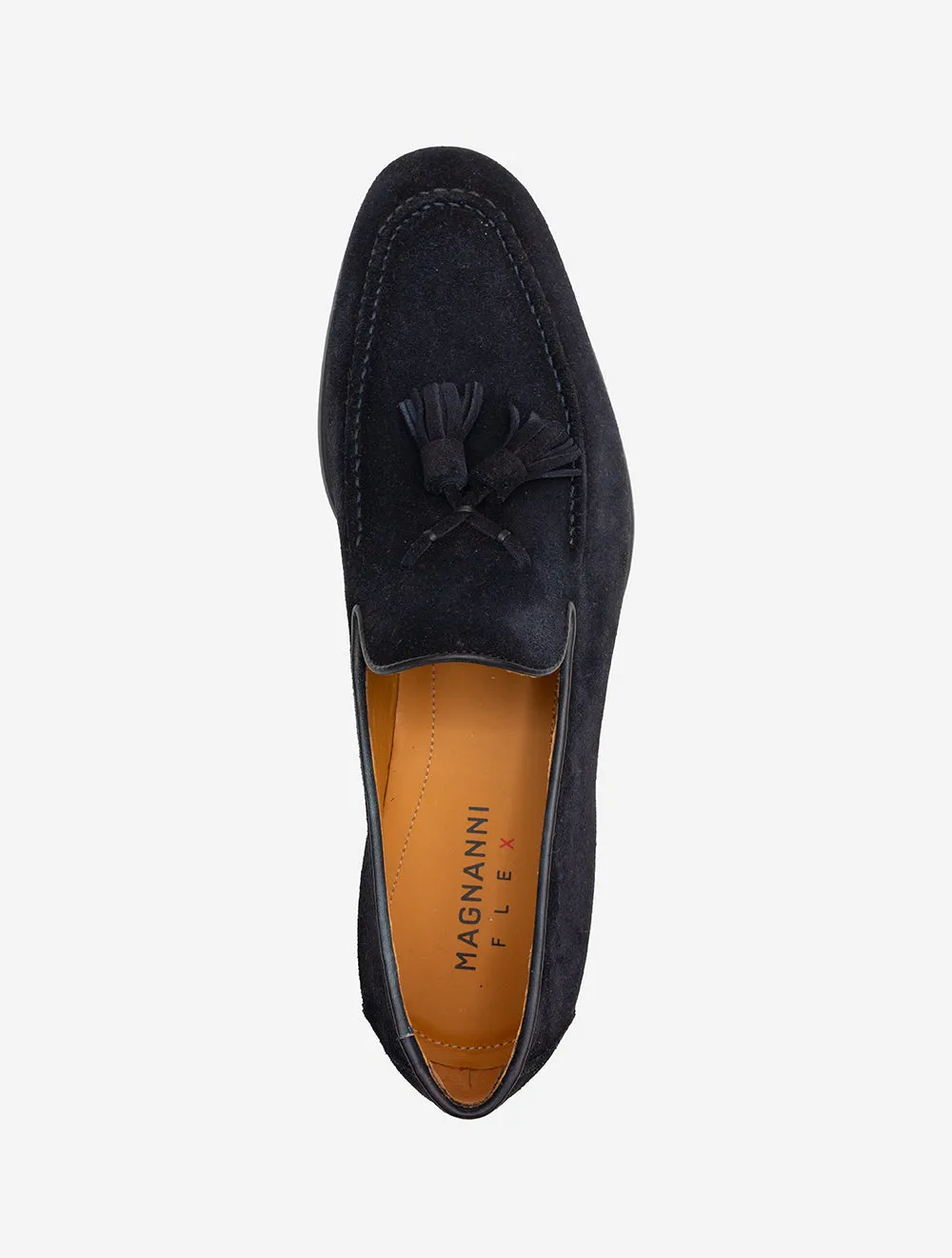 Mocassin à gland en daim bleu marine