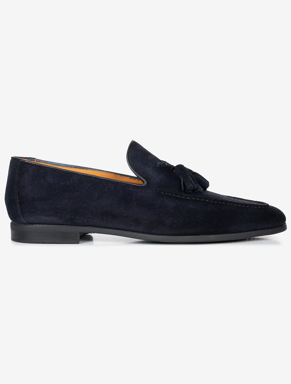 Mocassin à gland en daim bleu marine