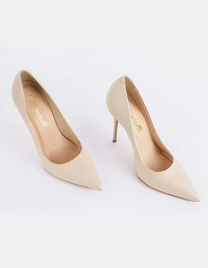 Teeva Cuir Blanc Cassé
