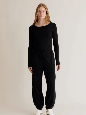 Jogging en Coton Biologique pour Femmes Teresa | Noir