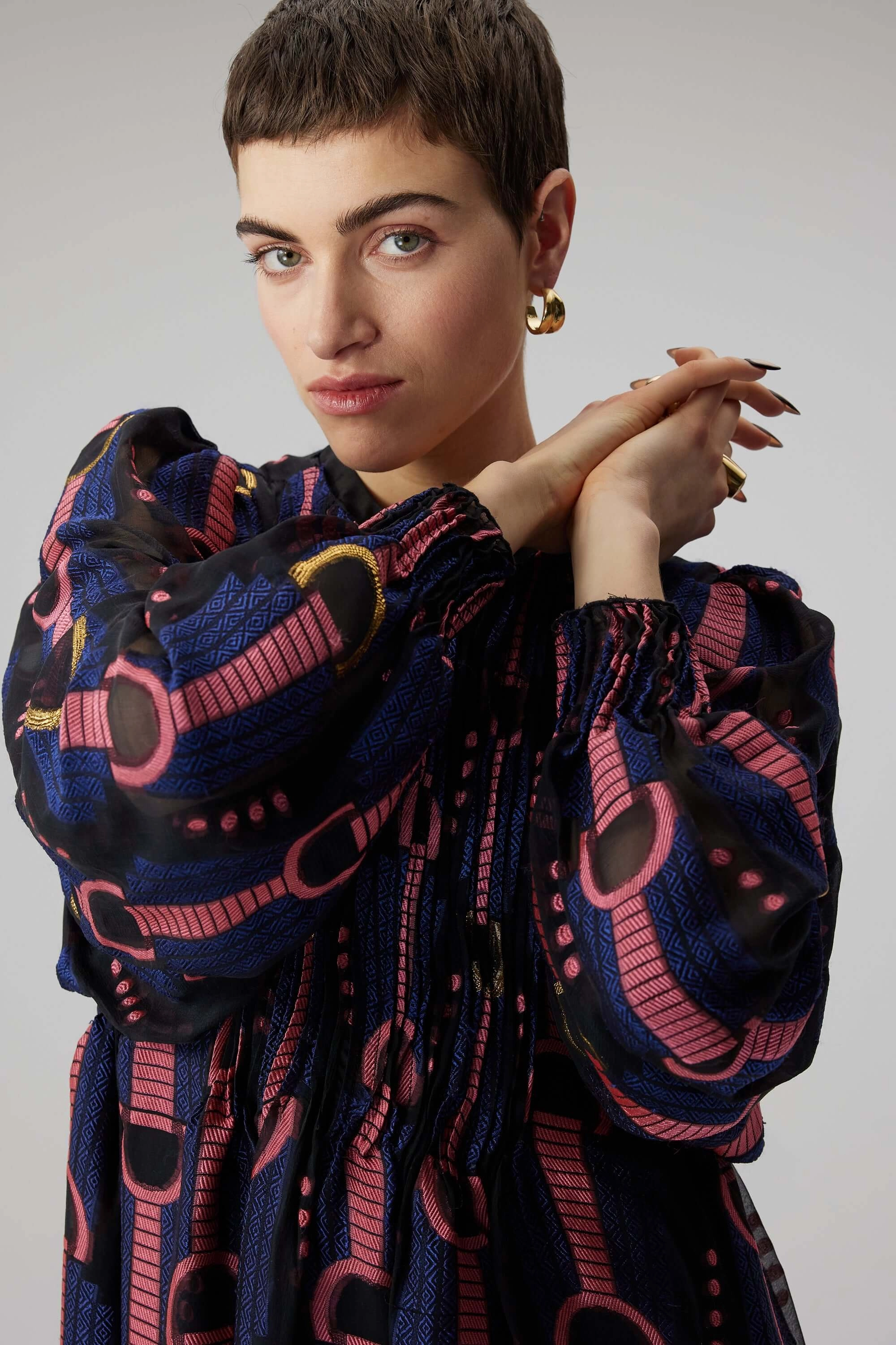 Thelma dress in Horizon embroidery