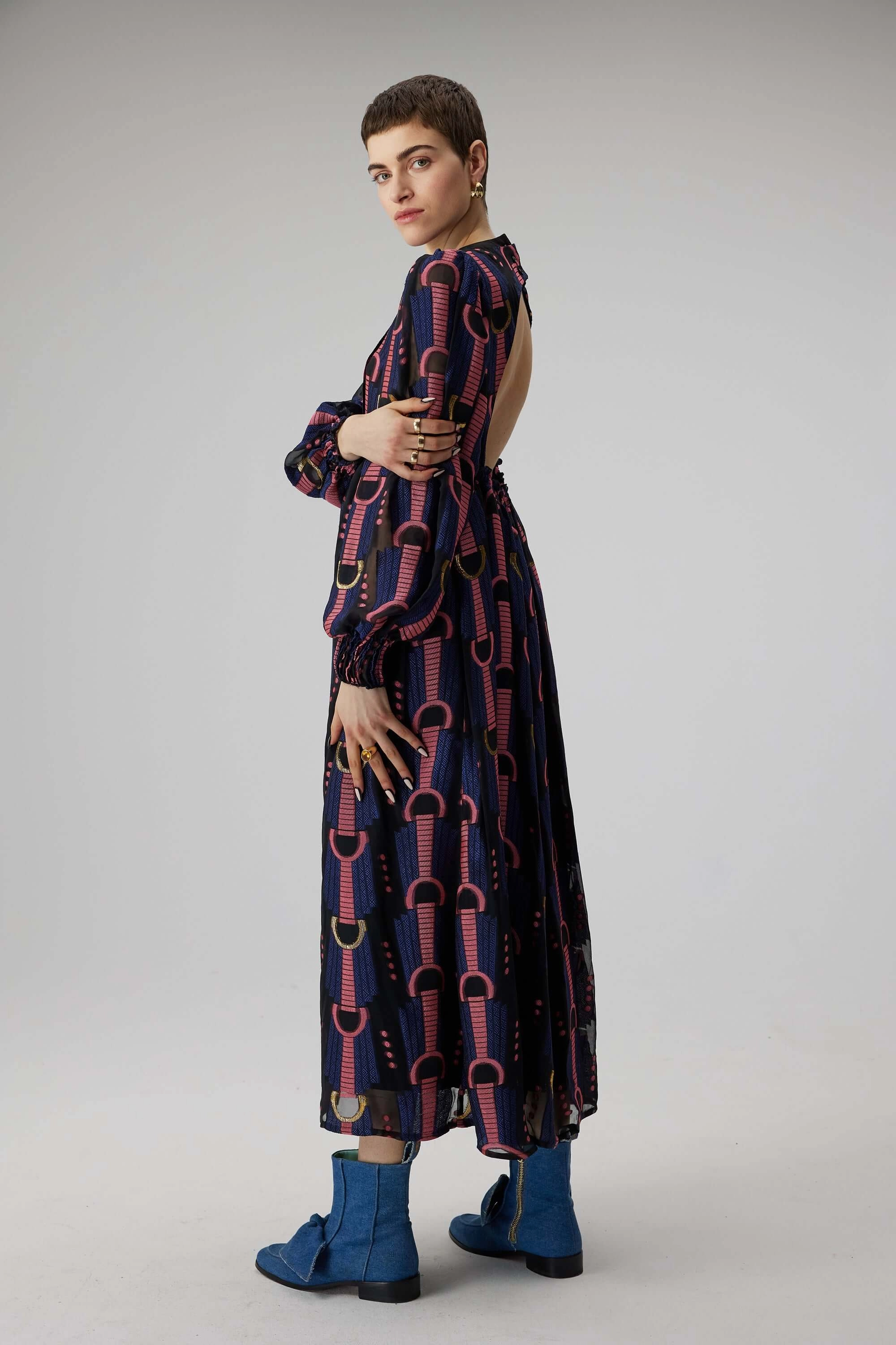Thelma dress in Horizon embroidery