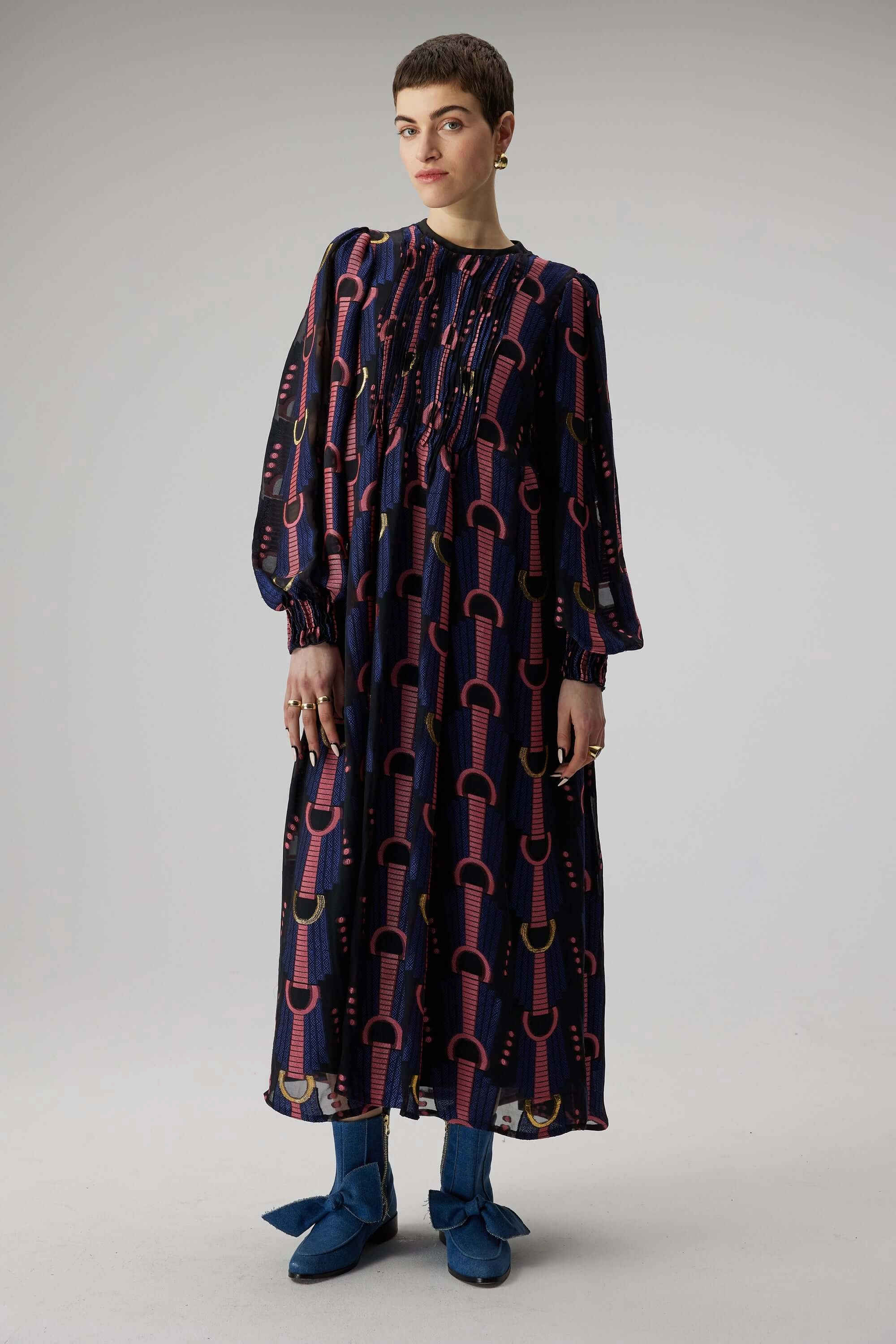 Thelma dress in Horizon embroidery