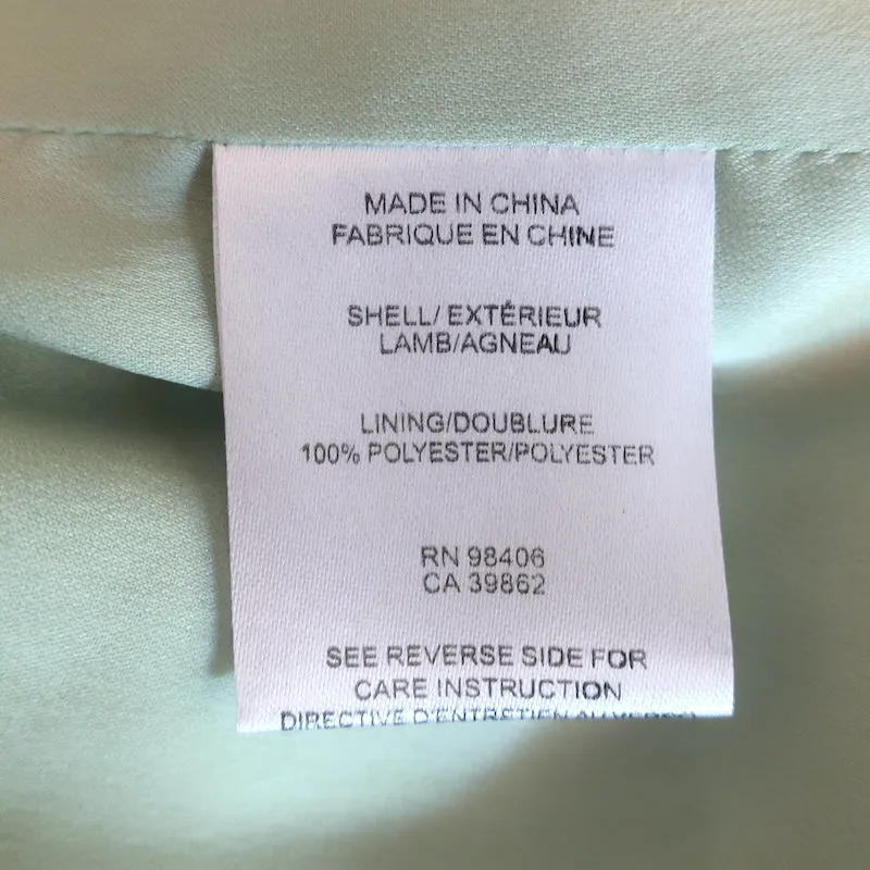 Veste en cuir moto Theory Elenian vert pastel Taille Moyenne NEUVE