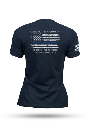 Ligne Bleue Mince - T-Shirt Femme