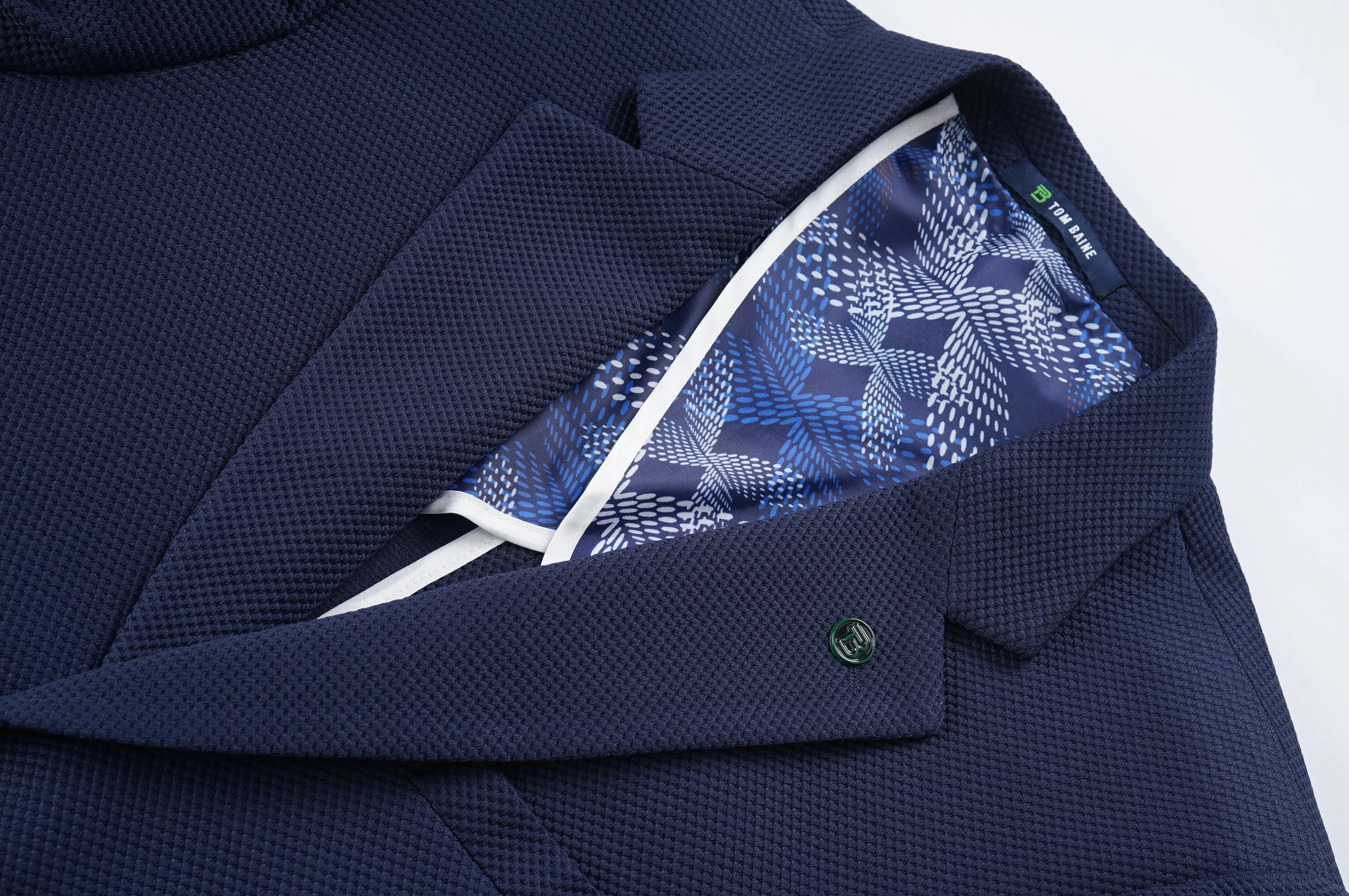 Veste de sport unie stretch performance à motif gaufré coupe slim Tom Baine