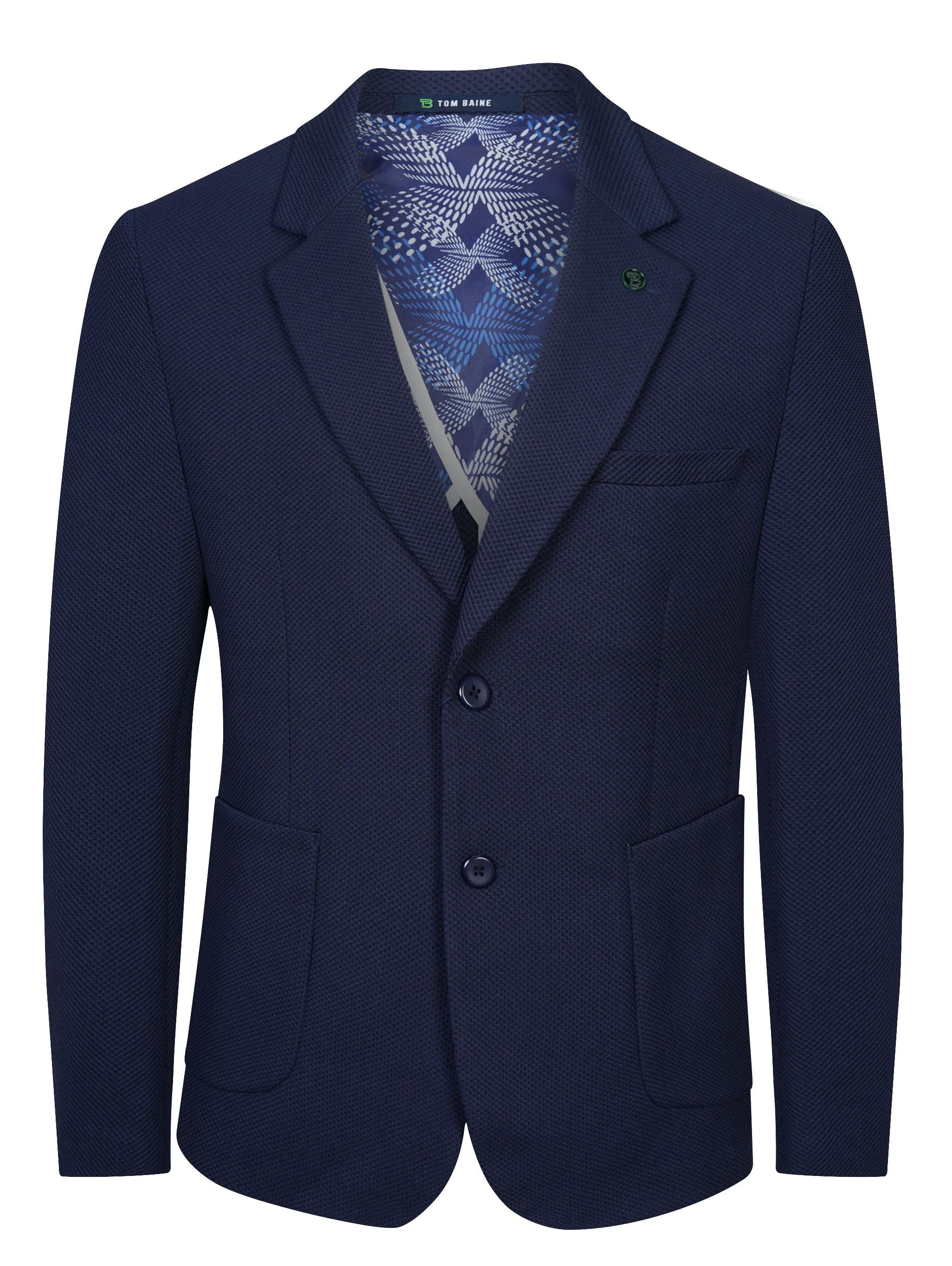 Veste de sport unie stretch performance à motif gaufré coupe slim Tom Baine
