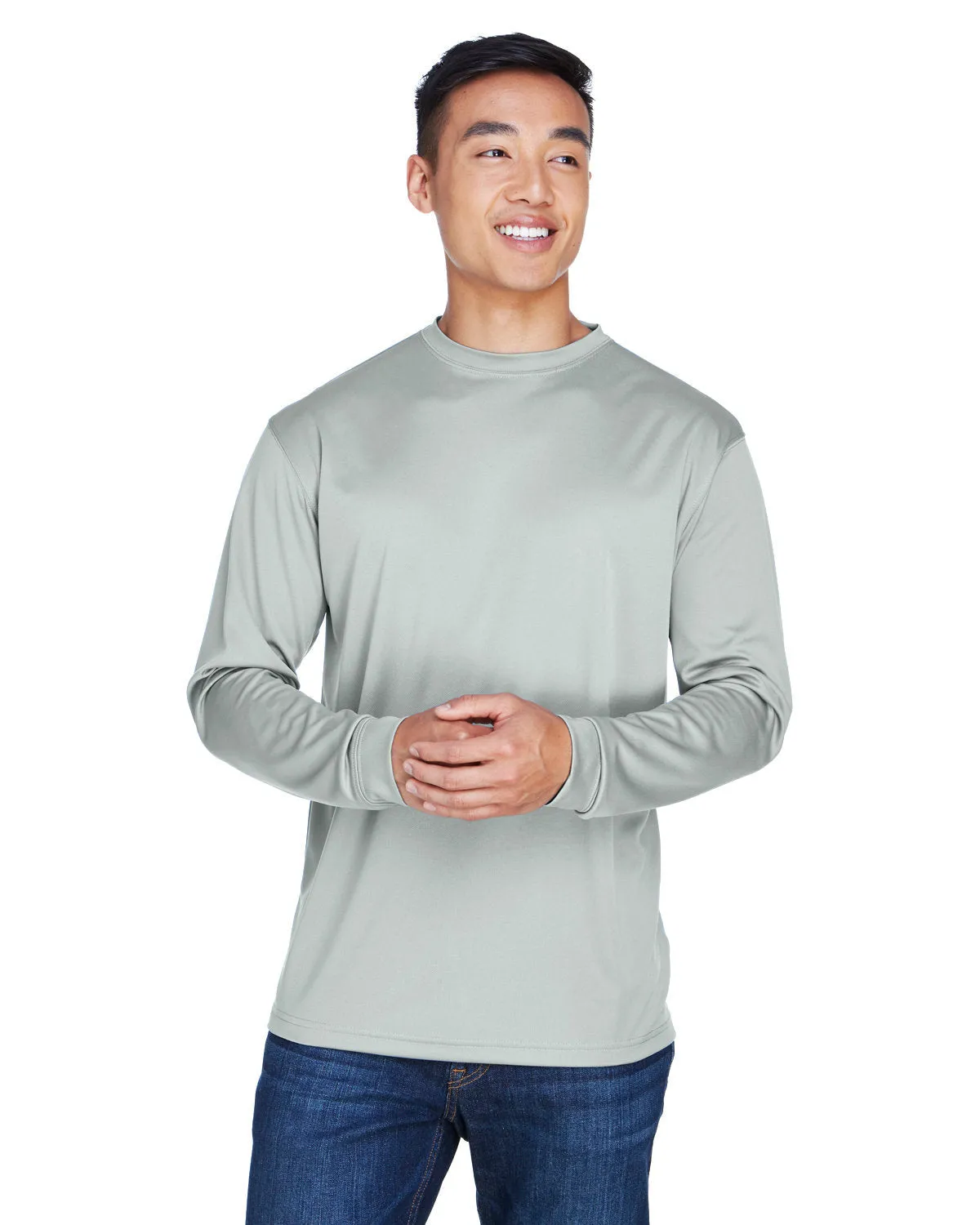 UltraClub 8401 T-shirt sport manches longues pour adulte fraîche et respirante